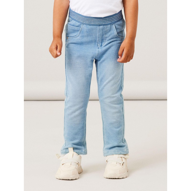 NAME IT Mini Salli Slim Sweat Jeans - Light Blue Denim