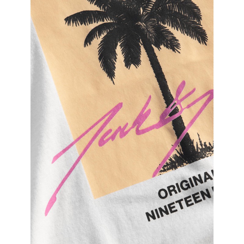 JACK & JONES Junior Tulum Uv T-shirt - Cloud Dancer