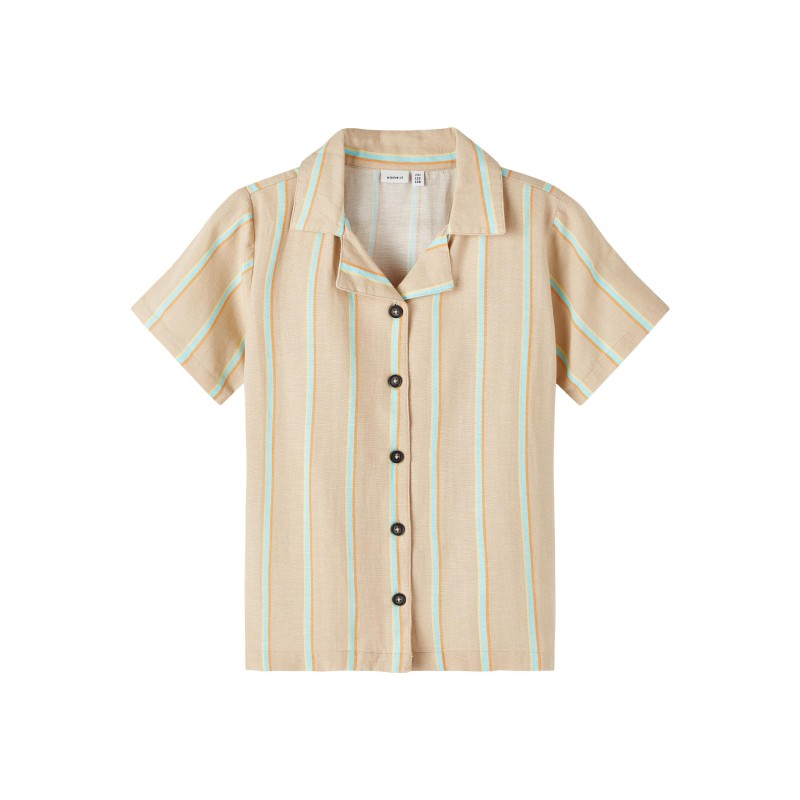 NAME IT Kids Hesmion Kortærmet Skjorte - Humus