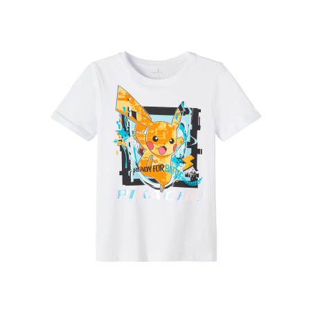 NAME IT Kids Arenty Pokemon T-shirt - Bright White