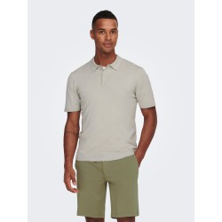 ONLY & SONS S/S Strik Polo - Pumice Stone