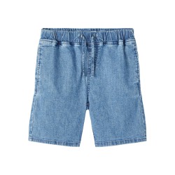 NAME IT Kids Ben Jogger Hør/Denim Shorts - Dark Blue Denim