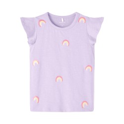 NAME IT Mini Joan Flæse Ærme Top - Orchid Bloom