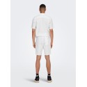 ONLY & SONS Linus Loose Hør Shorts - Bright White