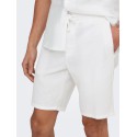 ONLY & SONS Linus Loose Hør Shorts - Bright White
