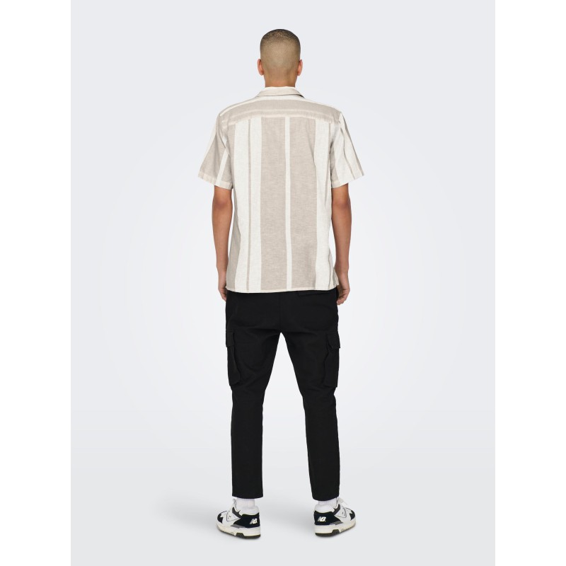 ONLY & SONS Caiden Hør Skjorte - Vintage Khaki