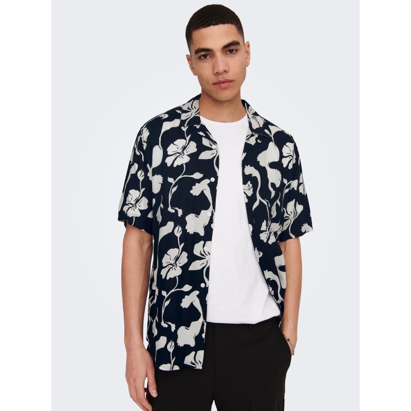 ONLY & SONS Dash Resort Skjorte - Dark Navy