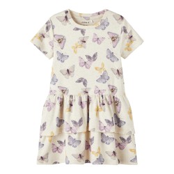 NAME IT Mini Jasmina Kortærmet Kjole - Peyote Melange