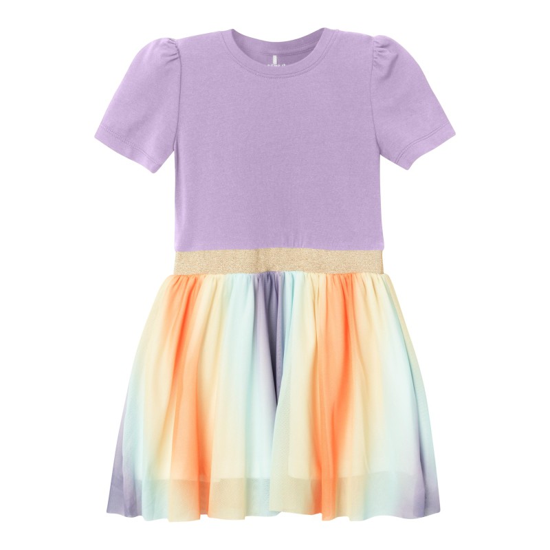 NAME IT Mini Josia Kortærmet Kjole - Orchid Bloom