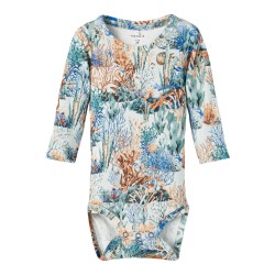 NAME IT Baby Dikkel X-slim Bodystocking - Sky Gray