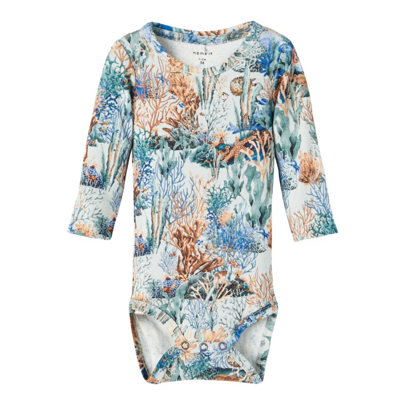 NAME IT Baby Dikkel X-slim Bodystocking - Sky Gray