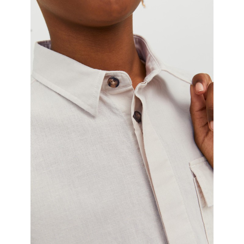 JACK & JONES Junior Oversized Hør Skjorte - Moonbeam