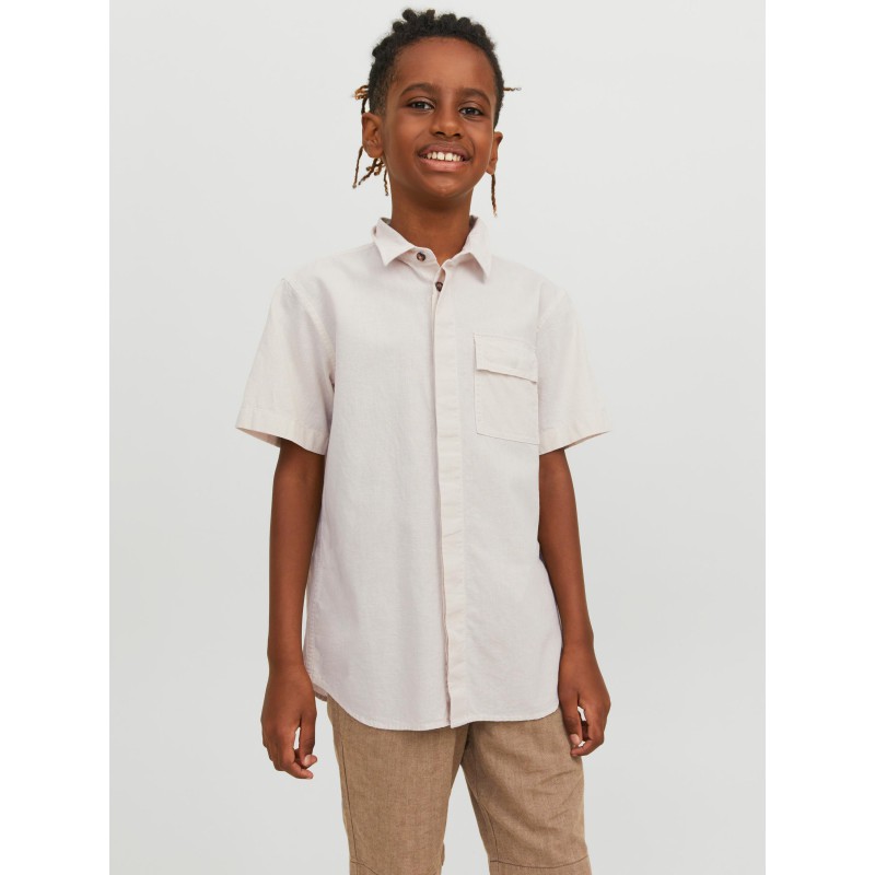 JACK & JONES Junior Oversized Hør Skjorte - Moonbeam