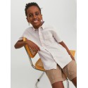 JACK & JONES Junior Oversized Hør Skjorte - Moonbeam