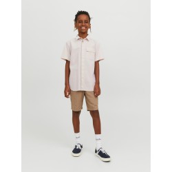 JACK & JONES Junior Oversized Hør Skjorte - Moonbeam