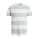 JACK & JONES Summer Stripe T-shirt - Granite Green
