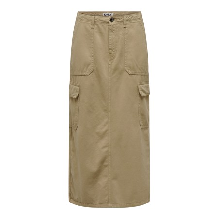ONLY Malfy Lang Cargo Skirt Pnt - Weathered Teak