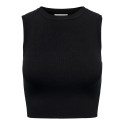 JDY Cirkeline Strik Crop Top - Sort