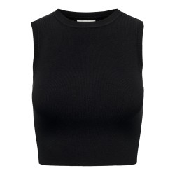 JDY Cirkeline Strik Crop Top - Sort