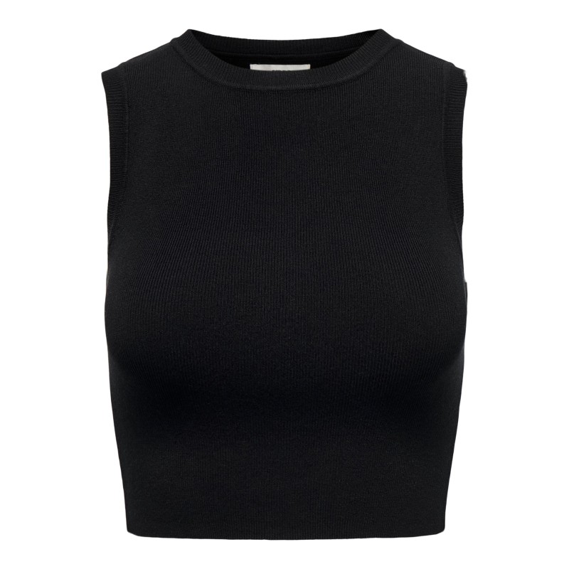 JDY Cirkeline Strik Crop Top - Sort