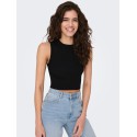 JDY Cirkeline Strik Crop Top - Sort