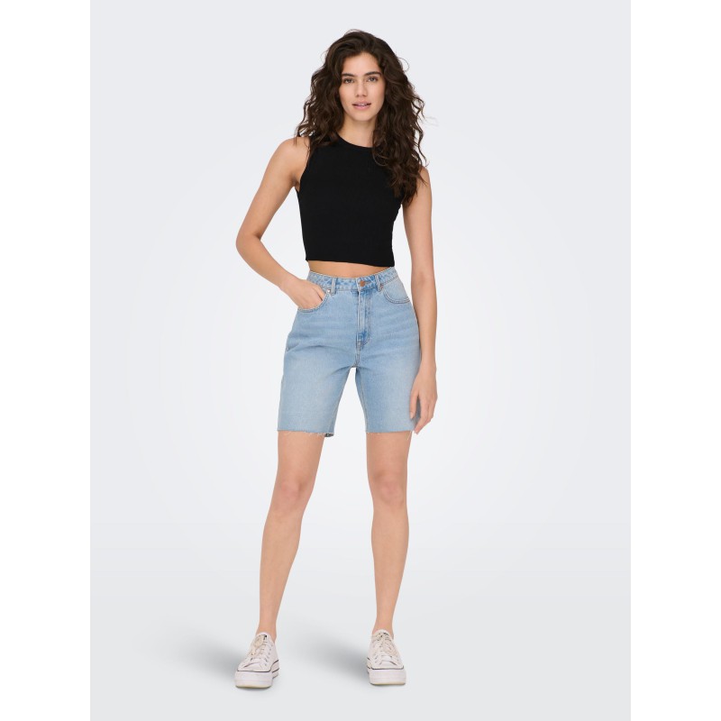 JDY Cirkeline Strik Crop Top - Sort