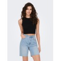 JDY Cirkeline Strik Crop Top - Sort