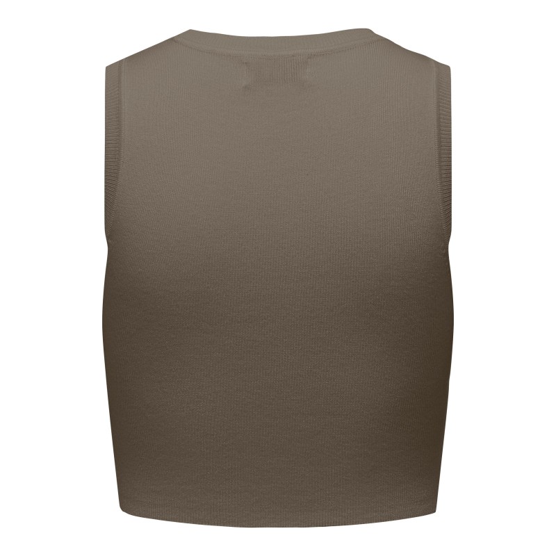 JDY Cirkeline Strik Crop Top - Walnut