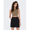 JDY Cirkeline Strik Crop Top - Walnut