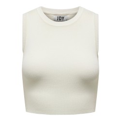 JDY Cirkeline Strik Crop Top - Cloud Dancer