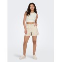 JDY Cirkeline Strik Crop Top - Cloud Dancer