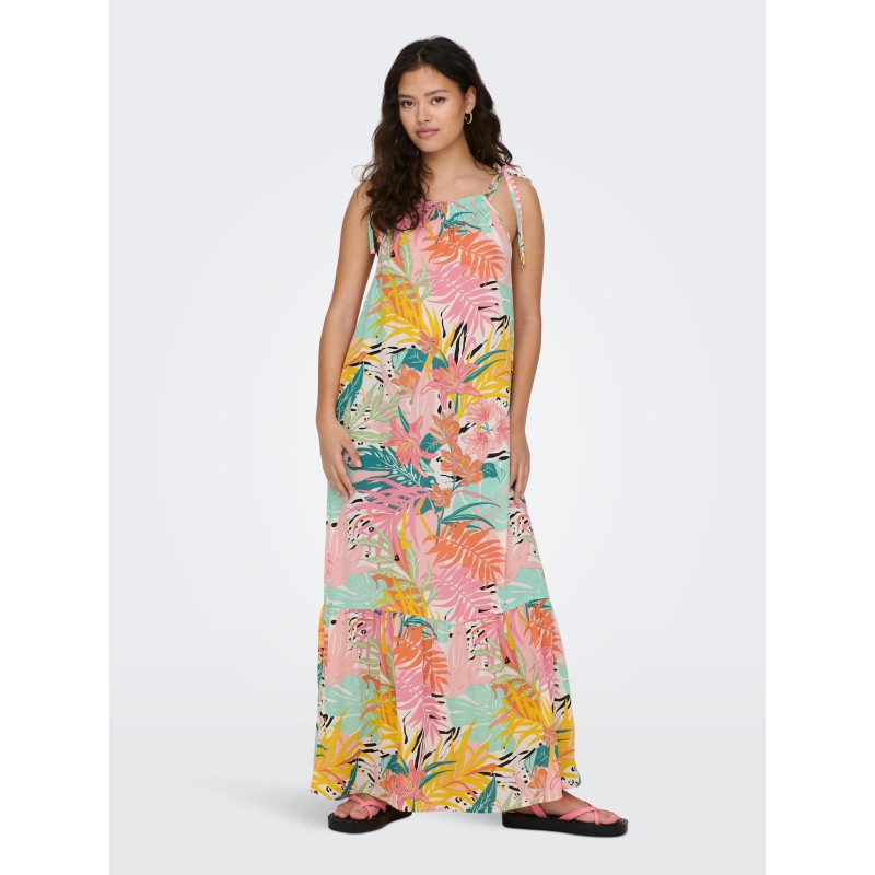 JDY Clara Strap Maxi Kjole - Cloud Dancer