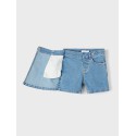 NAME IT Kids Laila Baggy Denim Shorts - Medium Blue Denim