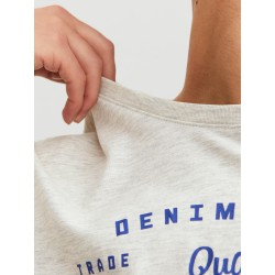 JACK & JONES Logo T-shirt - White Melange