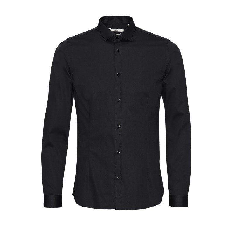 JACK & JONES Langærmet Stretch Skjorte Super Slim - Sort