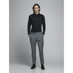 JACK & JONES Langærmet Stretch Skjorte Super Slim - Sort