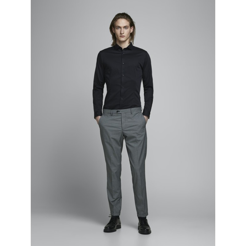 JACK & JONES Langærmet Stretch Skjorte Super Slim - Sort