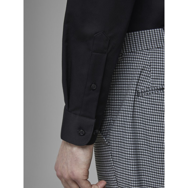 JACK & JONES Langærmet Stretch Skjorte Super Slim - Sort