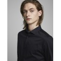 JACK & JONES Langærmet Stretch Skjorte Super Slim - Sort