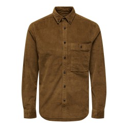 ONLY & SONS Onsnewterry Reg Cord Langærmet Shirt - Monks Robe