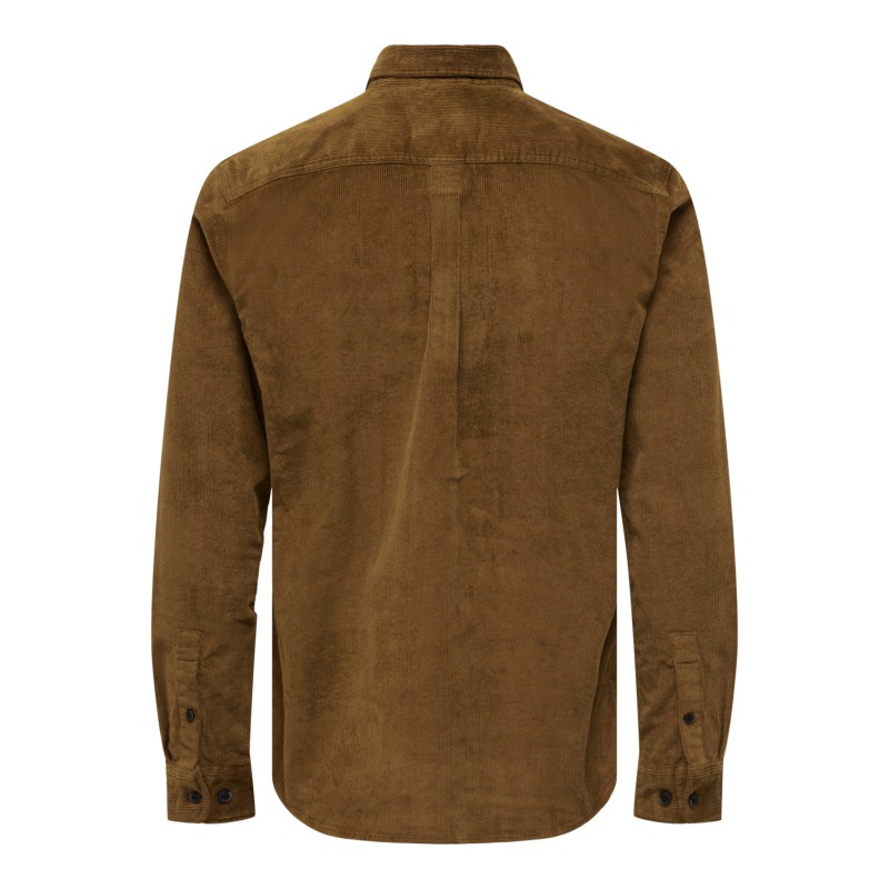 ONLY & SONS Onsnewterry Reg Cord Langærmet Shirt - Monks Robe
