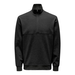 ONLY & SONS Onskodyl Reg 1/4 Zip Sweat - Sort
