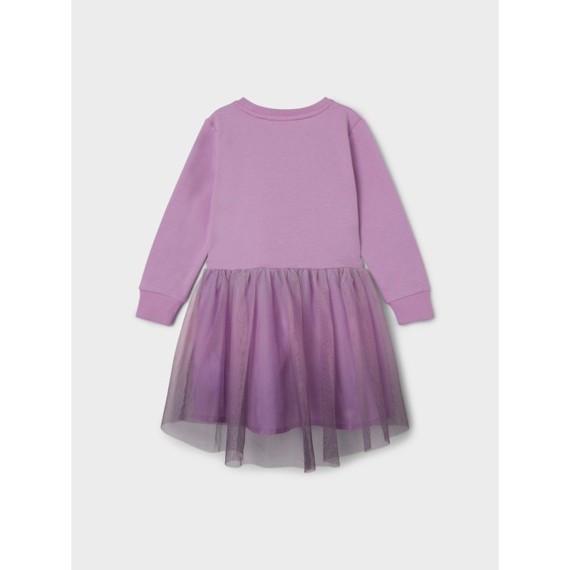 NAME IT Jane Mlp Langærmet Tulle Swe Kjole Unb Cplg - Violet Tulle