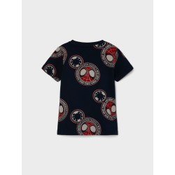 NAME IT Joiah Spidey Kortærmet Top Mar - Dark Sapphire