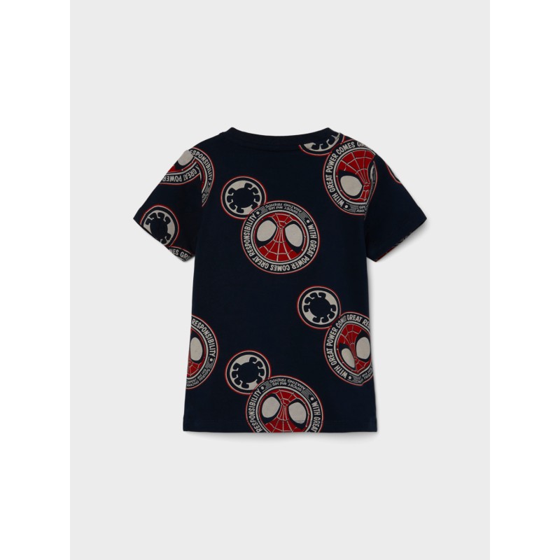 NAME IT Joiah Spidey Kortærmet Top Mar - Dark Sapphire