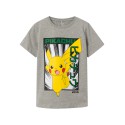 NAME IT Nkmjyxton Pokemon Kortærmet Top  Sky - Grey Melange