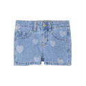 NAME IT Mini Rose Denim Shorts - Light Blue Denim