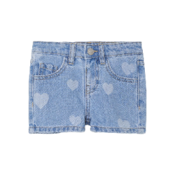 NAME IT Mini Rose Denim Shorts - Light Blue Denim