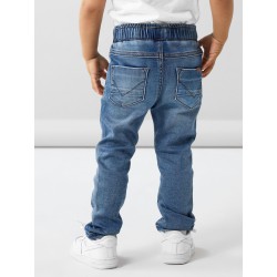 NAME IT Mini Ryan Slim Sweat Jeans - Medium Blue Denim