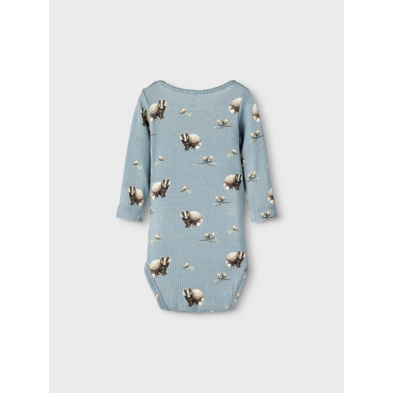 NAME IT Baby Linnus Langærmet Bodystocking - Citadel